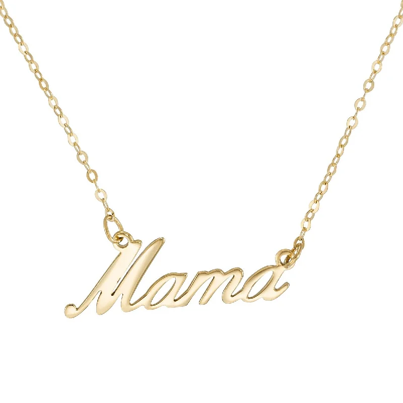 10KT Yellow Gold 18-inch Mama Necklace