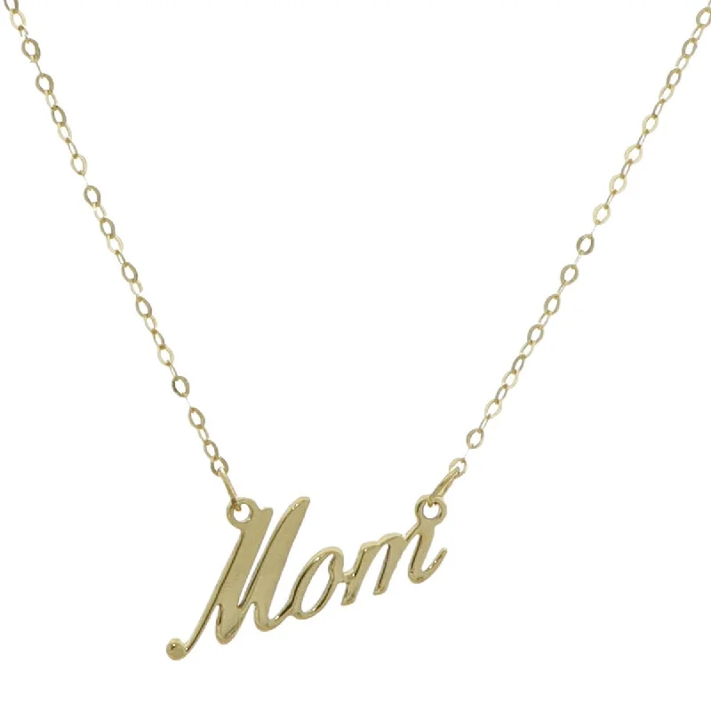 10KT Gold 18-inch Mom Necklace