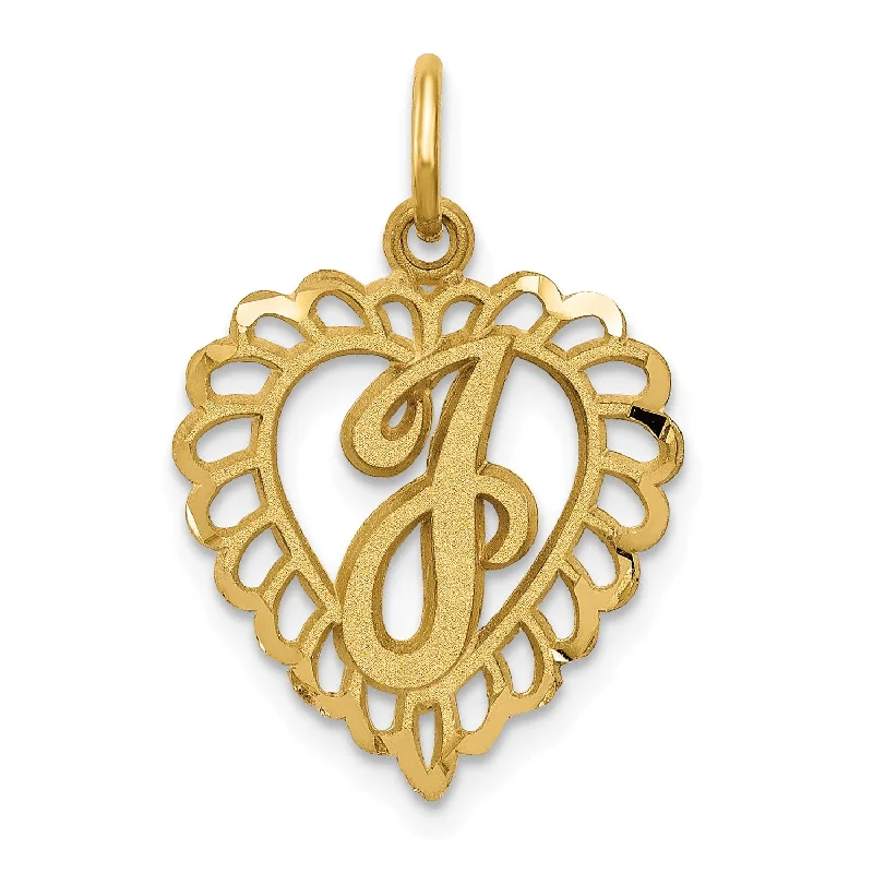 14k Initial J Charm