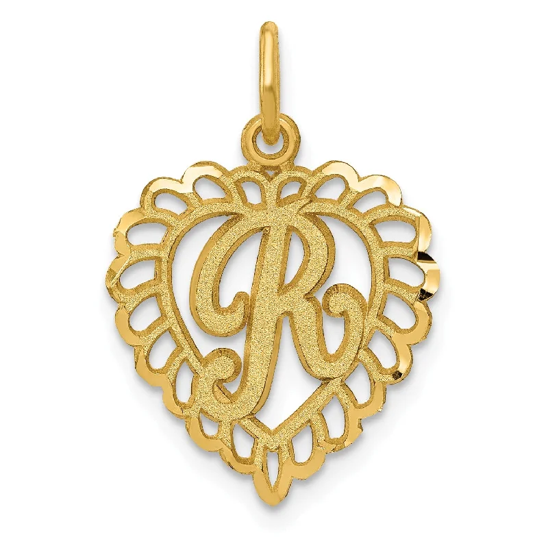 14k Initial R Charm