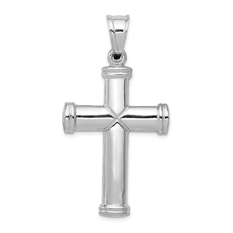 14KT White Gold 48X25MM Cross Pendant. Chain Not Included