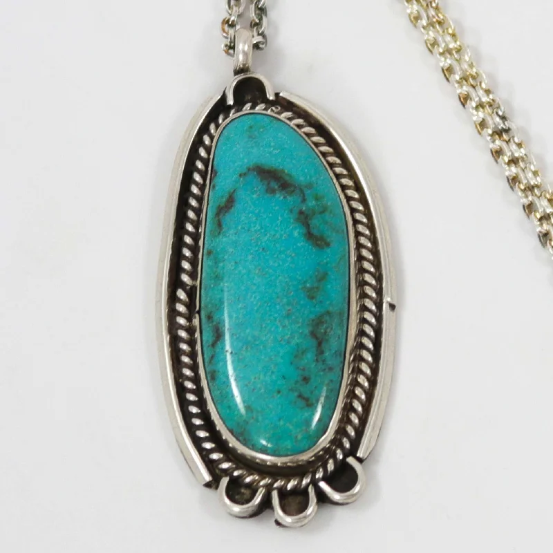 1970s Turquoise Pendant