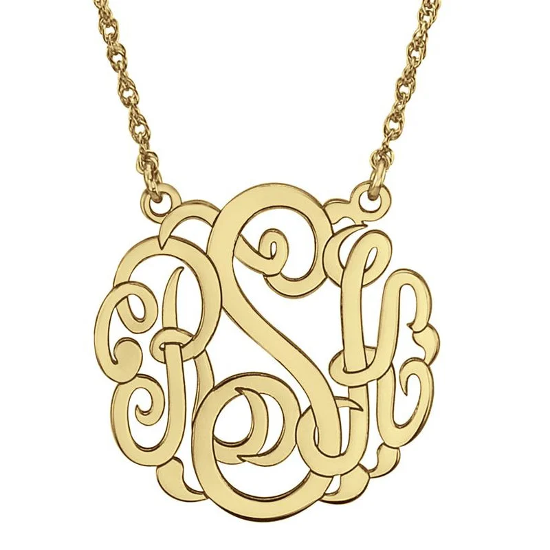 Fink's 25mm Custom Classic Monogram Necklace