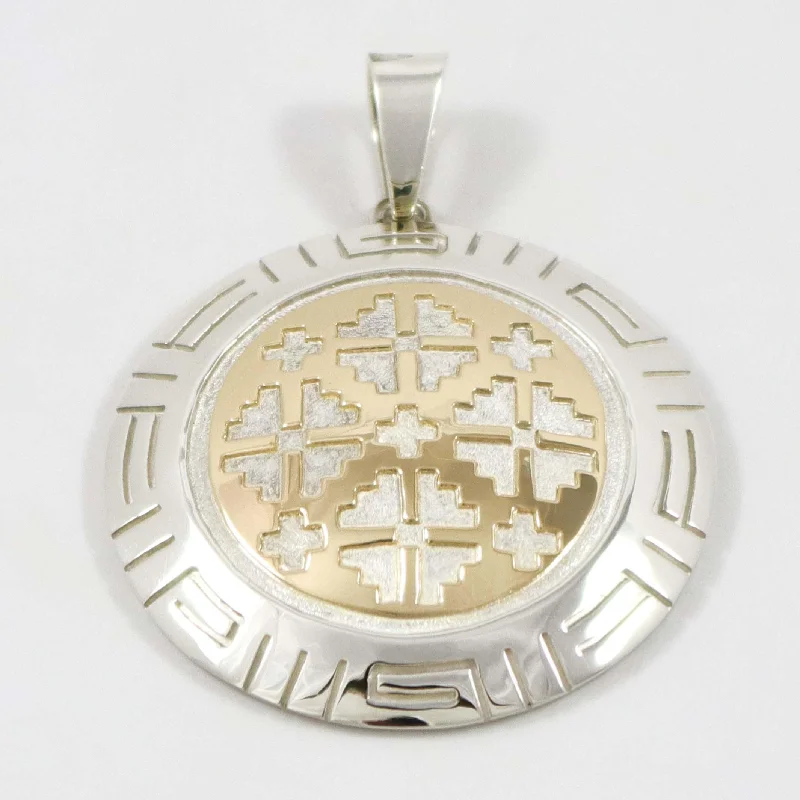 Gold on Silver Pendant