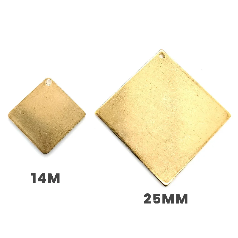 Brass Blank Diamond With Hole Pendant / SBB0220