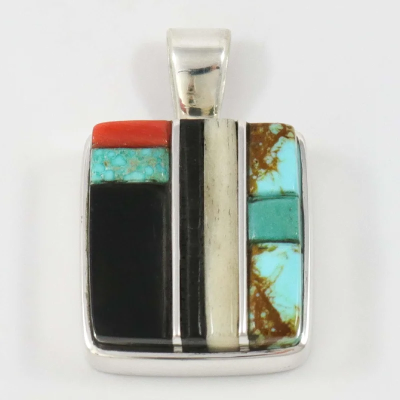 Multi-Stone Inlay Pendant