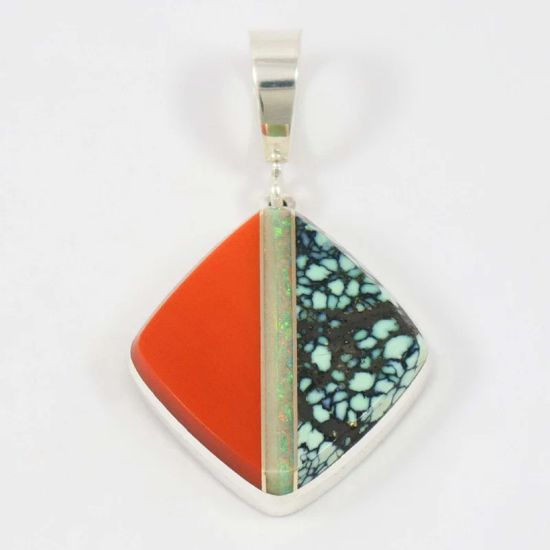 Multi-Stone Inlay Pendant