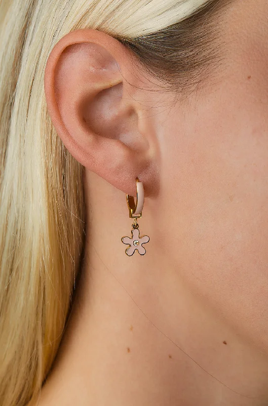 Pink Enamel Flower Charm