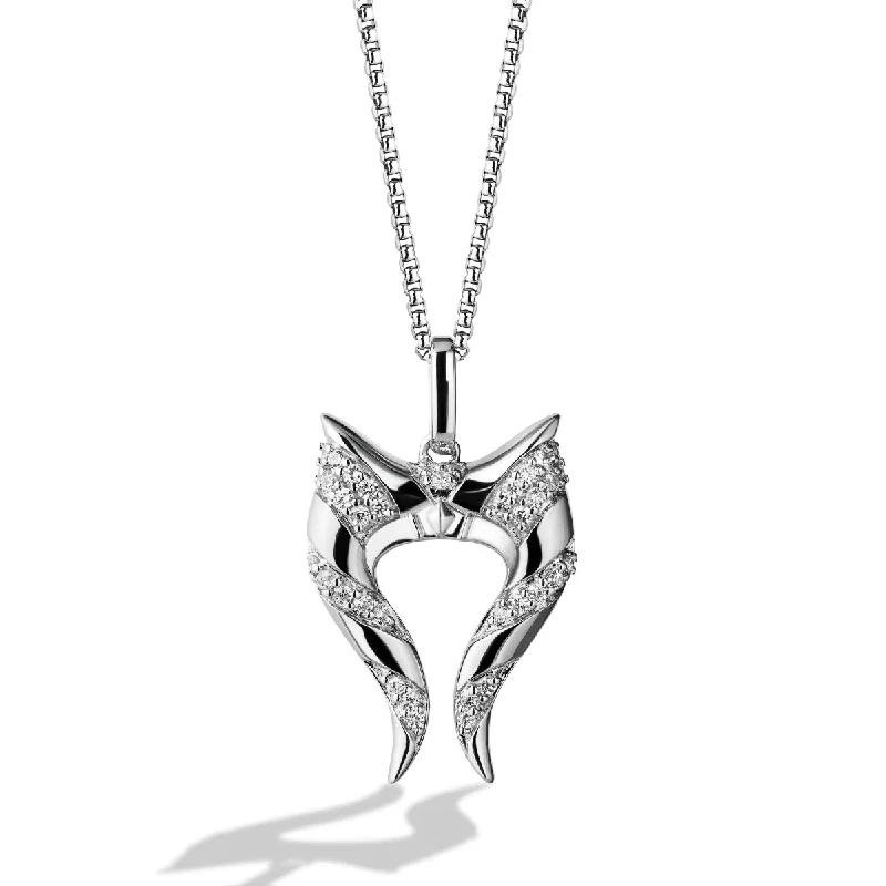 Star Wars™ AHSOKA TANO 18-inch Pendant with 1/6 CTW Diamonds in Sterling Silver