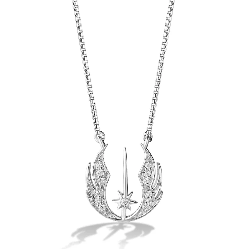 Star Wars™ THE JEDI ORDER 18-inch Pendant with 1/10 CTW Diamonds in Sterling Silver