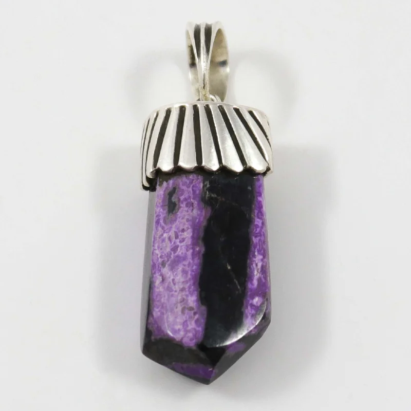 Sugilite and Manganese Pendant