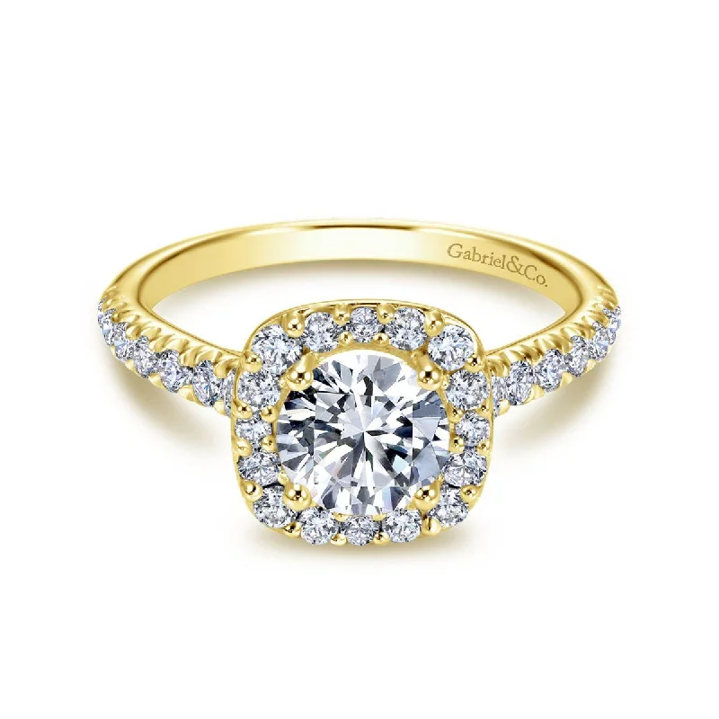 GABRIEL & CO Halo Engagement Ring