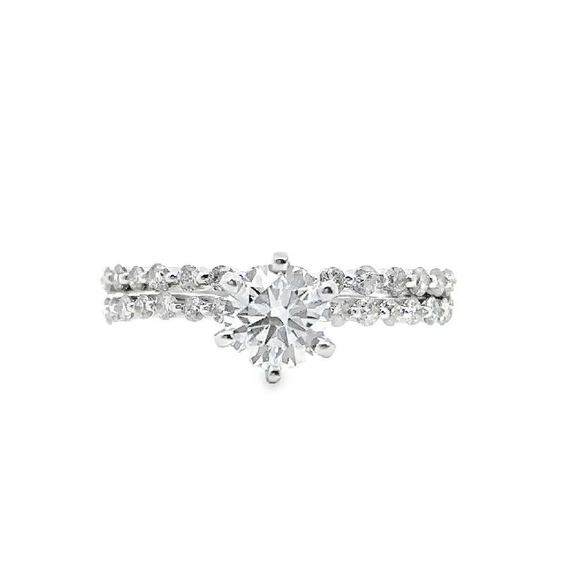 Lab Grown White Gold Diamond Wedding Set