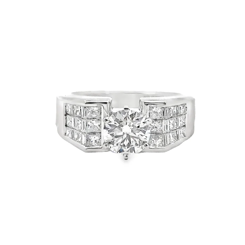 Lab Grown Platinum Diamond Engagement Ring