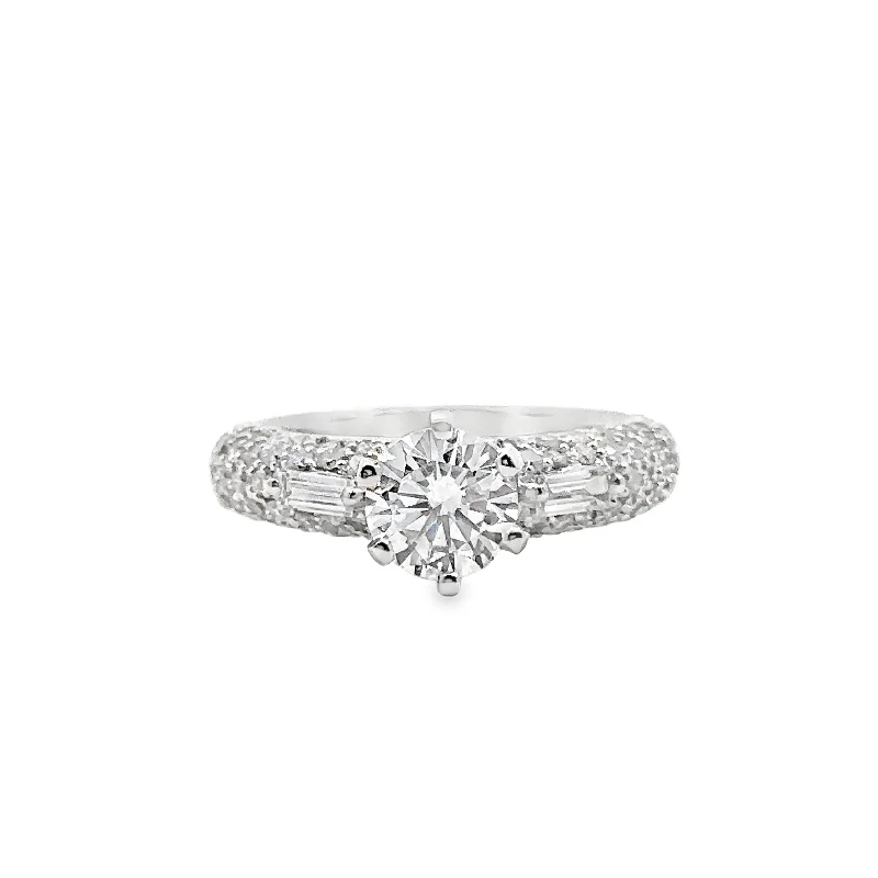 Lab Grown White Gold Diamond Engagement Ring