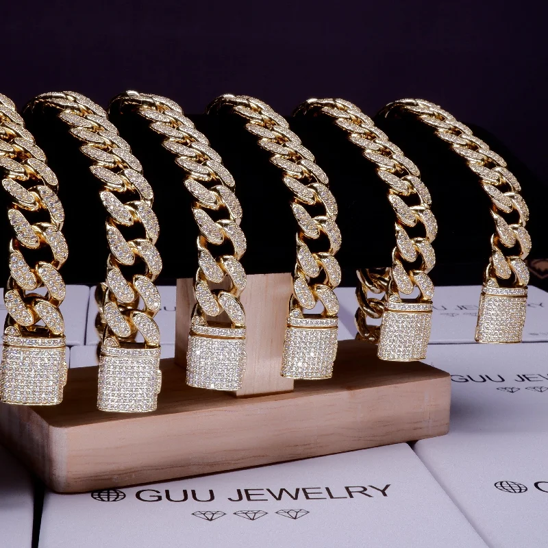 13MM 18K Gold-Plated Classic Miami Cuban Link Bracelet