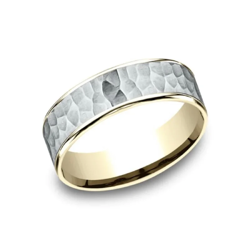 Benchmark Yellow/White Gold Men's Wedding Band