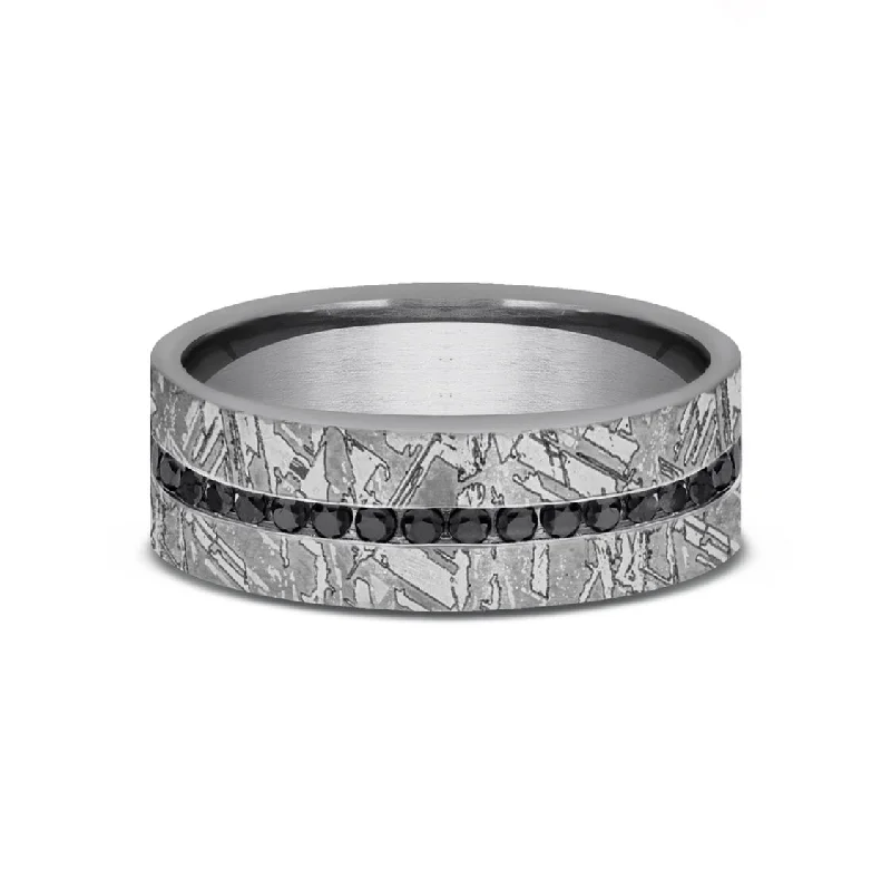 Benchmark Tantalum Men's Black Diamond Wedding Band