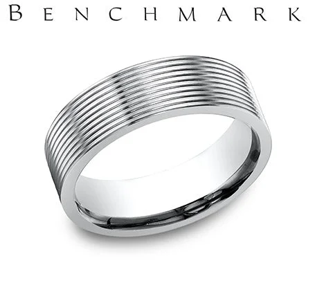 Benchmark White Gold Men's Wedding Band