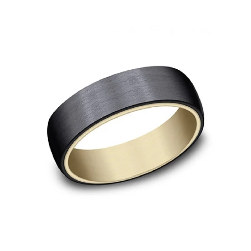 Benchmark Yellow Gold/Titanium Men's Wedding Band