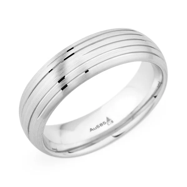 Christian Bauer White Gold Men's Wedding Band