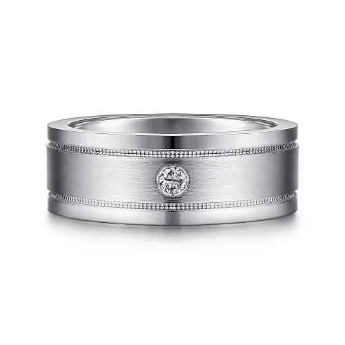 GABRIEL & CO "Diamond" Men's Wedding Band