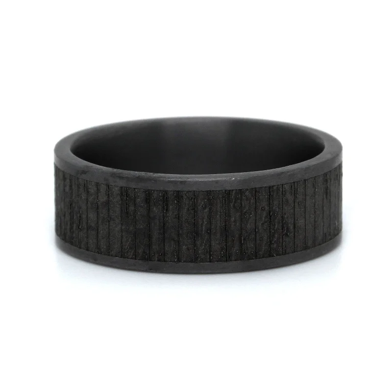 Tantalum Band Wood Split Wedding Ring