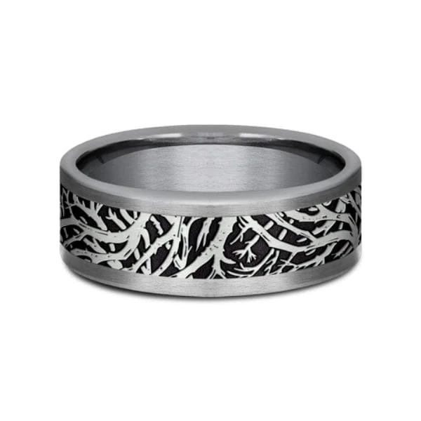 Grey Tantalum Enchanted Forest Design Band