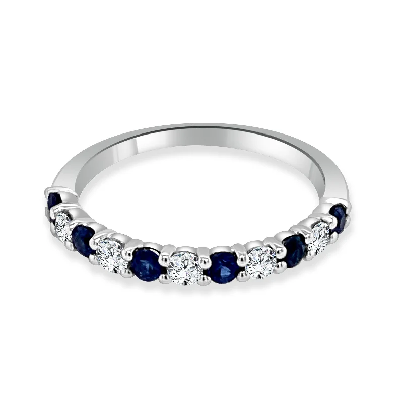 IMAGINE Sapphire and Diamond Wedding Band