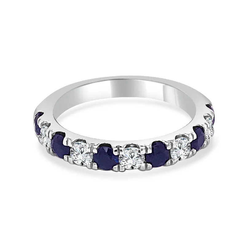 IMAGINE Sapphire and Diamond Wedding Band