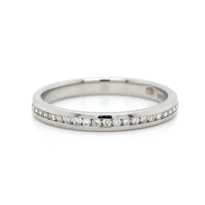 Platinum Channel Set Diamond Band