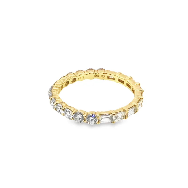 Yellow Gold Stackable Diamond Eternity Band