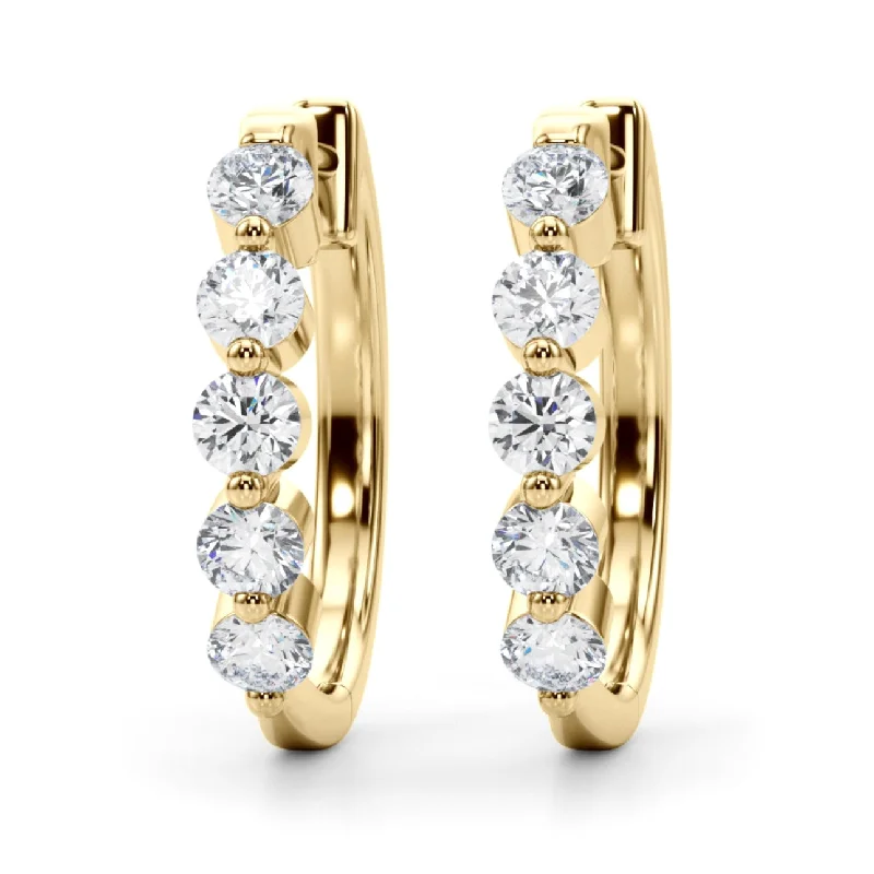 Forevermark Yellow Gold Diamond Hoop Earrings