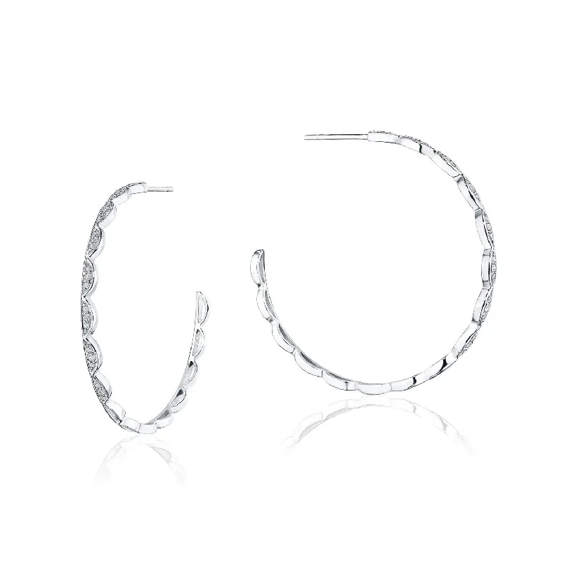 Tacori "Crescent Bar" Hoop Earrings