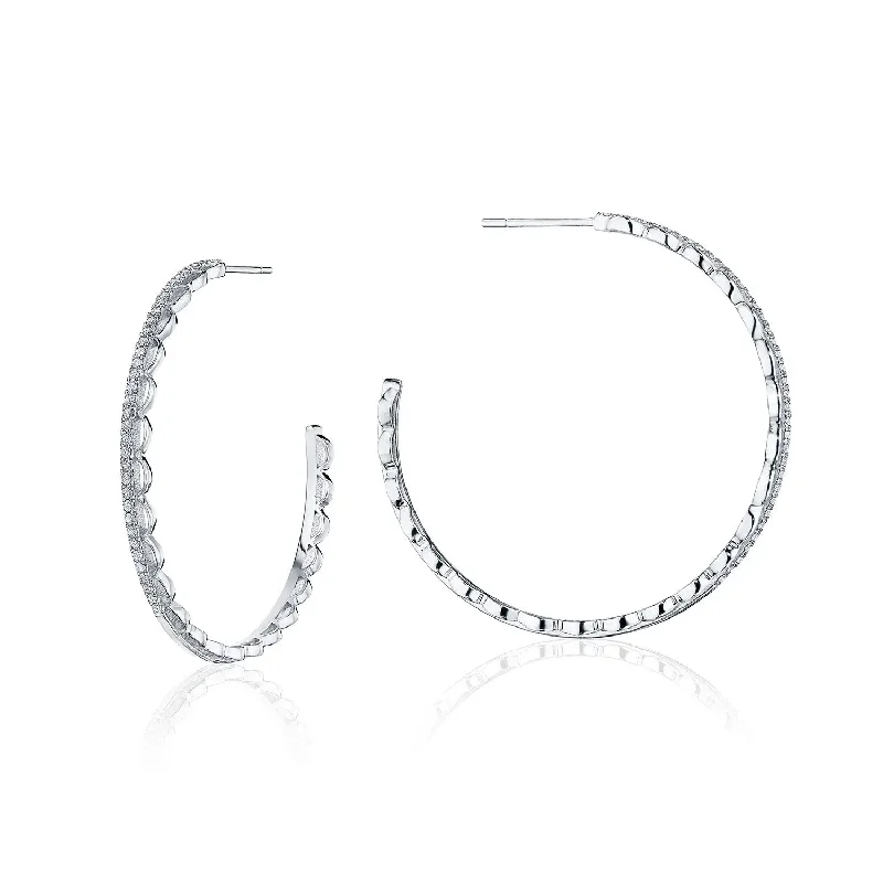 Tacori "Crescent Bar" Hoop Earrings