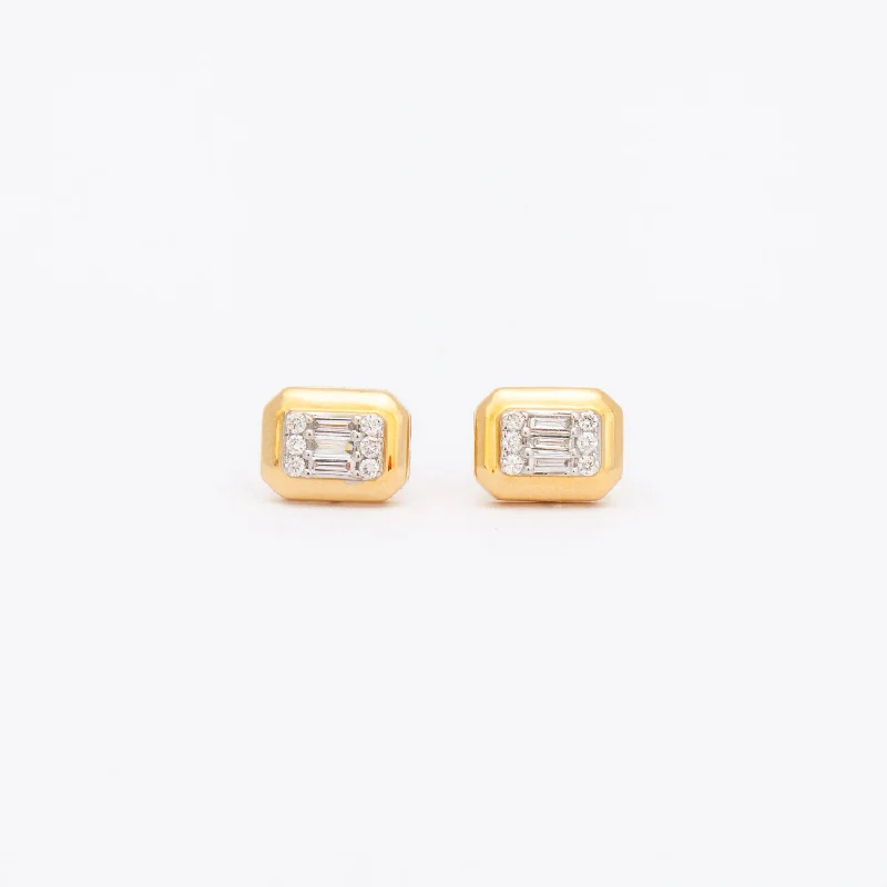 Bold Diamond Illusion Studs