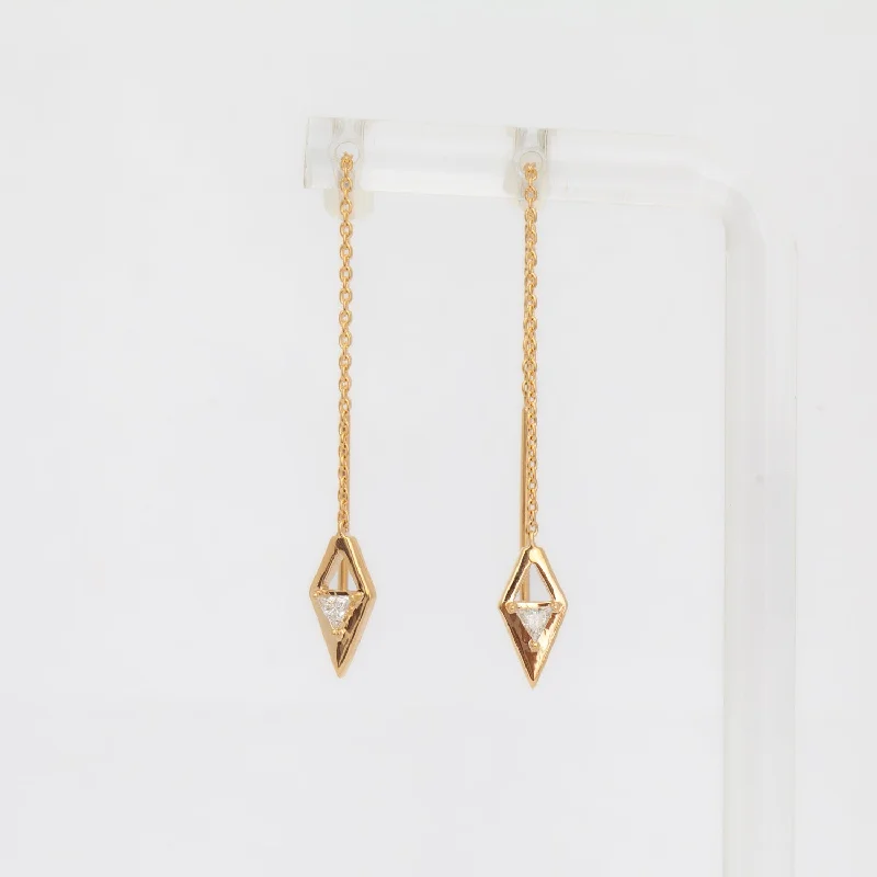 Lab-Grown Diamond Reflection Threader Earrings