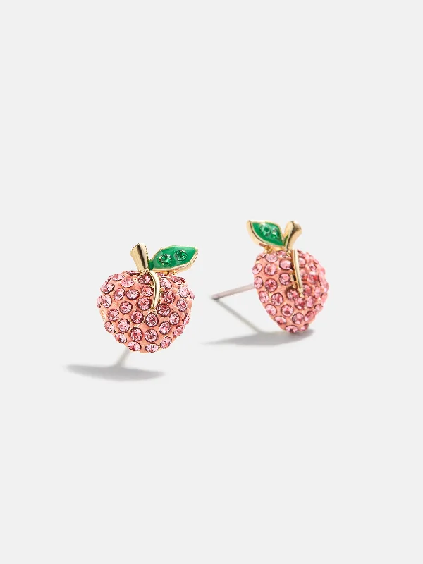 Peachy Keen Earrings - Peach Stud Earrings