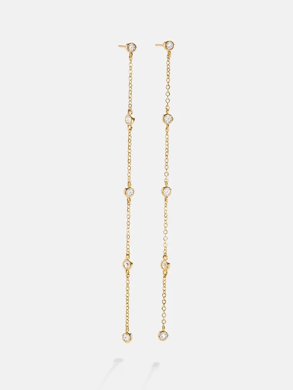 Yasmine 18K Gold Earrings - Gold/Pavé