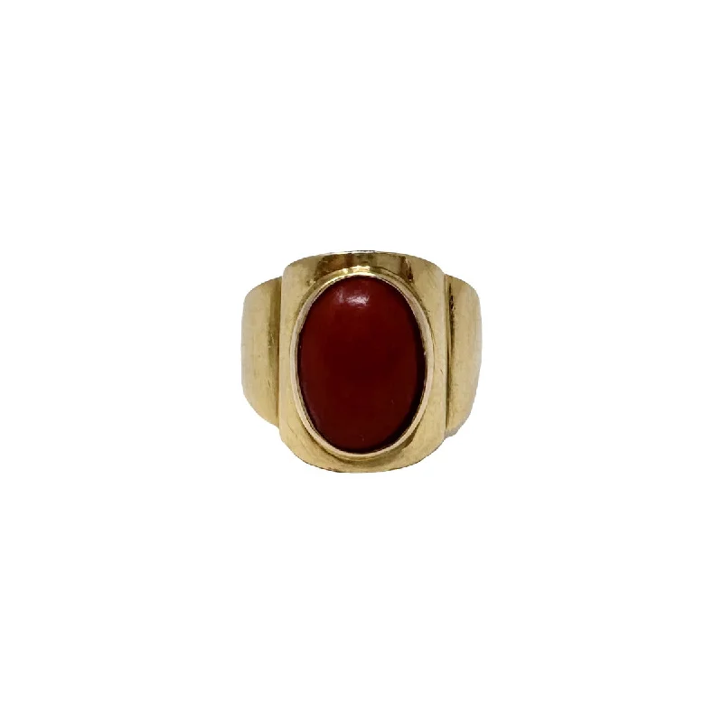 14K Gold Ring with Coral