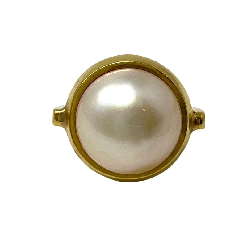 Cellino 18K Gold Ring with Mabe Pearl