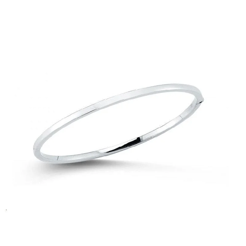 Roberto Coin 18K White Gold Oval Tube Bangle Bracelet