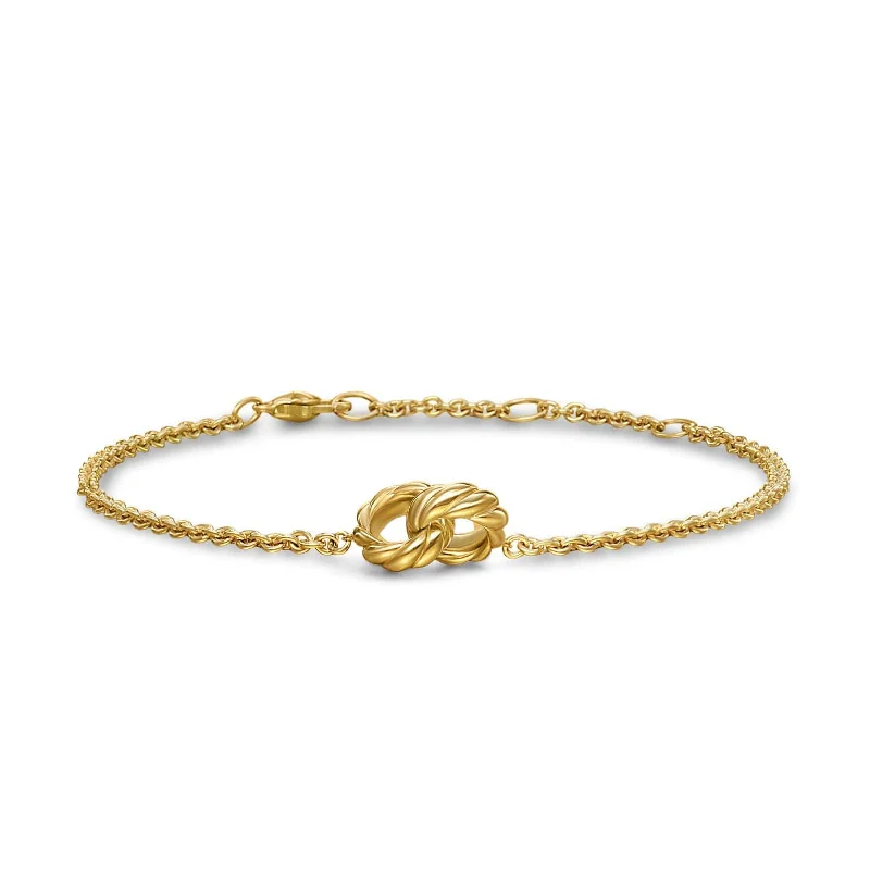 Sculpted Cable Chain Bracelet 18K Yellow Gold, 8mm