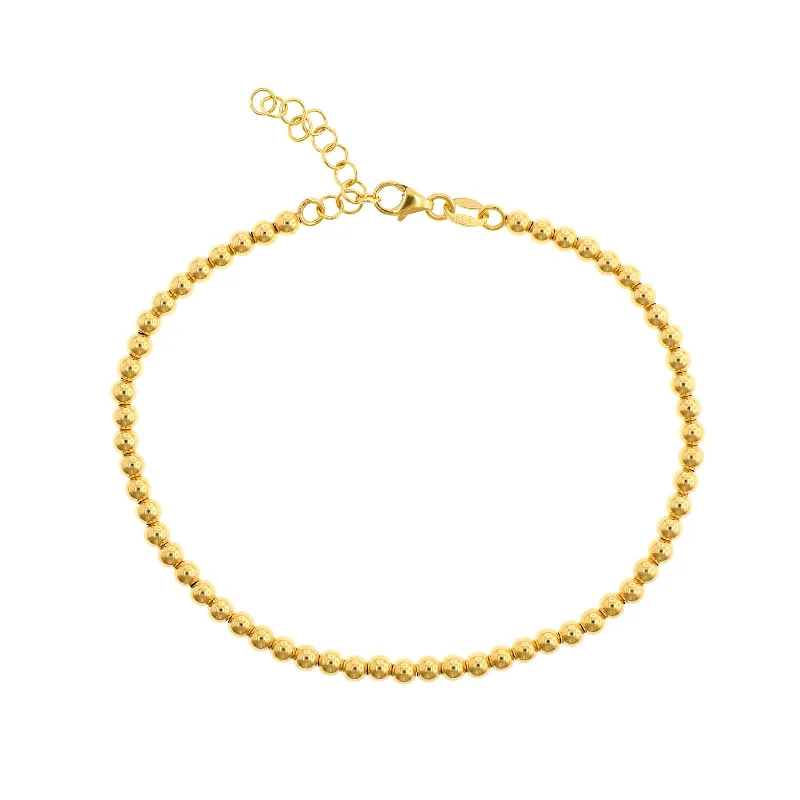 14K Yellow Gold Beaded Bracelet