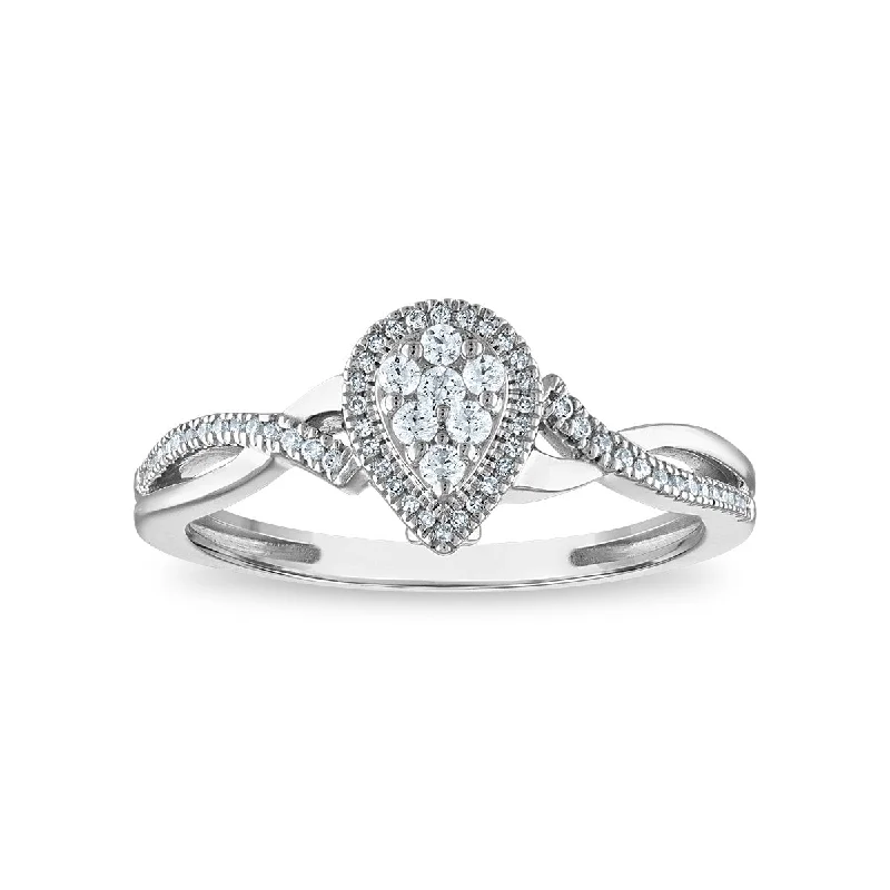 LoveSong 1/5 CTW Diamond Promise Ring in Sterling Silver