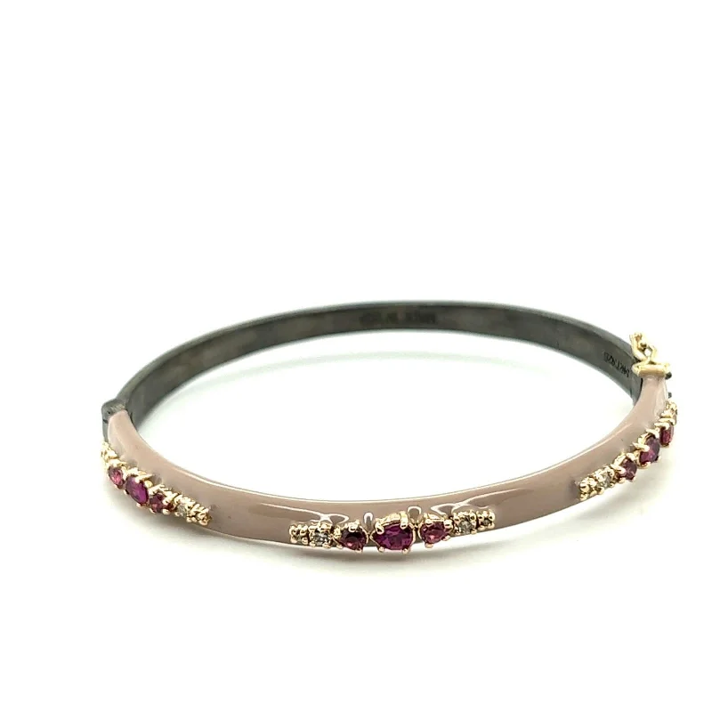 Armenta 14K Rose Gold and Sterling Silver Garnet and Diamond Bracelet