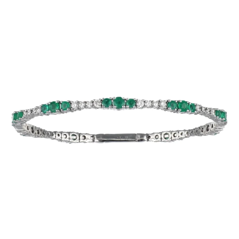 Emerald Bangle (Emerald 1 cts. White Diamond Included cts.)