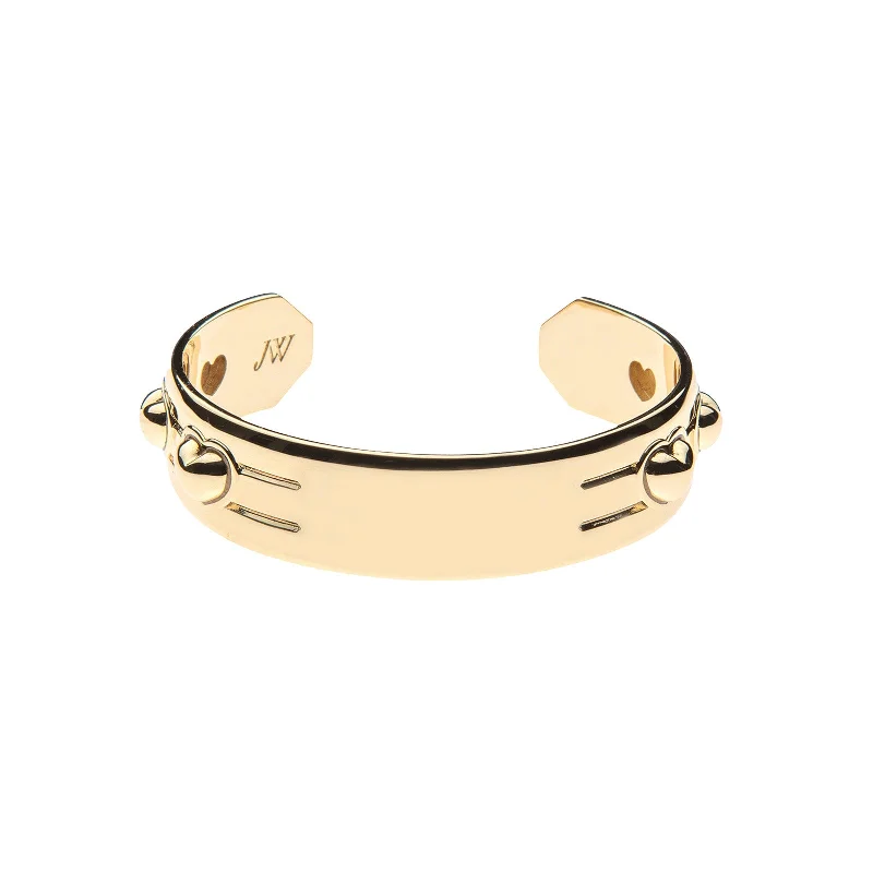 LOVE Engravable Set In Stone Heart Cuff