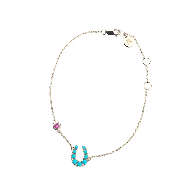 LUCKY Baby Horseshoe Delicate Bracelet in 10k